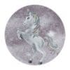 Rond Kindervloerkleed Unicorn Design Laagpolig Paars