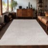 Laagpolig zacht vloerkleed - Assorted Lines Beige