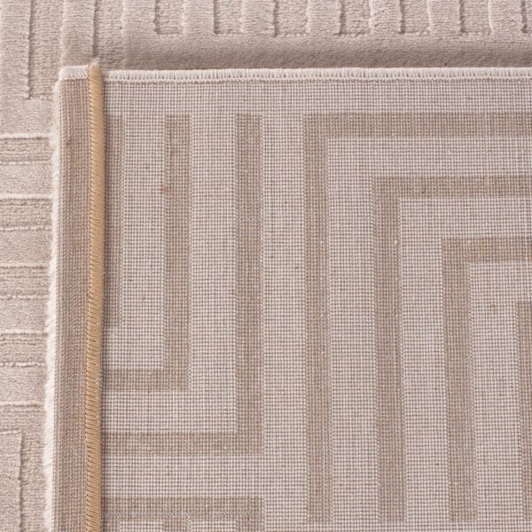 Laagpolig zacht vloerkleed - Varied Lines Beige