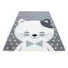1128.jpg Kindervloerkleed Kitten Design voor Kinderkamer Blauw