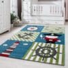 Kindervloerkleed Kapitein Design voor Kinderkamer Multi