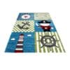 Kindervloerkleed Kapitein Design voor Kinderkamer Multi