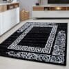 1263.jpg Laagpolig Vloerkleed Versace Design Zwart