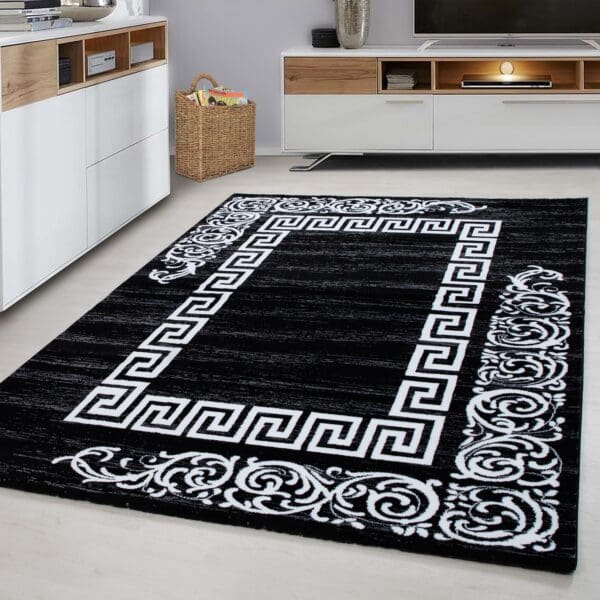 1263.jpg Laagpolig Vloerkleed Versace Design Zwart