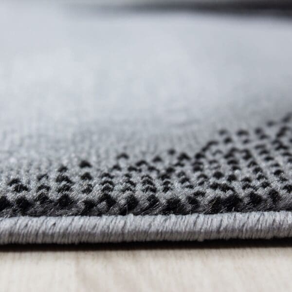 Loper Vloerkleed Laagpolig Grafisch Design Zwart