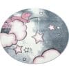 1661.jpg Rond Kindervloerkleed Sterrenhemel Design voor Kinderkamer Roze