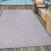 Buitenvloerkleed Naturel Platgeweven Roze