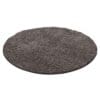Rond Vloerkleed Modern Hoogpolig Zacht Taupe
