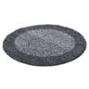 Rond Vloerkleed Hoogpolig Zacht Rechthoek Design Grijs