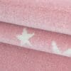 Rond Kindervloerkleed Sterretjes voor Kinderkamer Roze