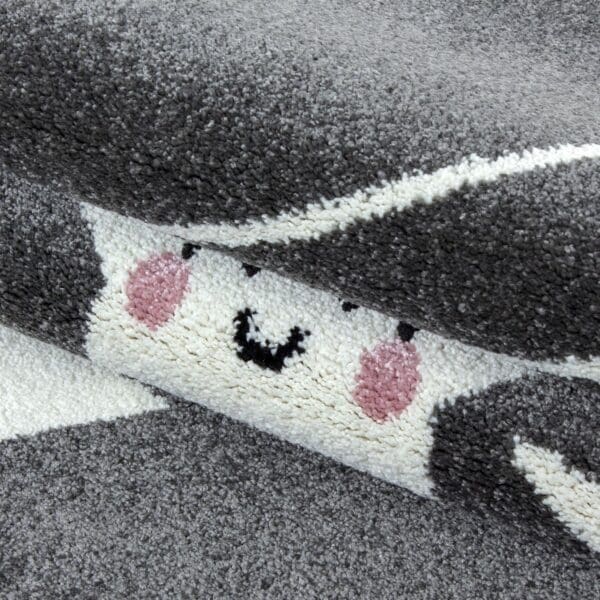 Kindervloerkleed Sterrenhemel Design voor Kinderkamer Grijs