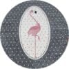 2445.jpg Rond Kindervloerkleed Flamingo Design voor Kinderkamer Roze
