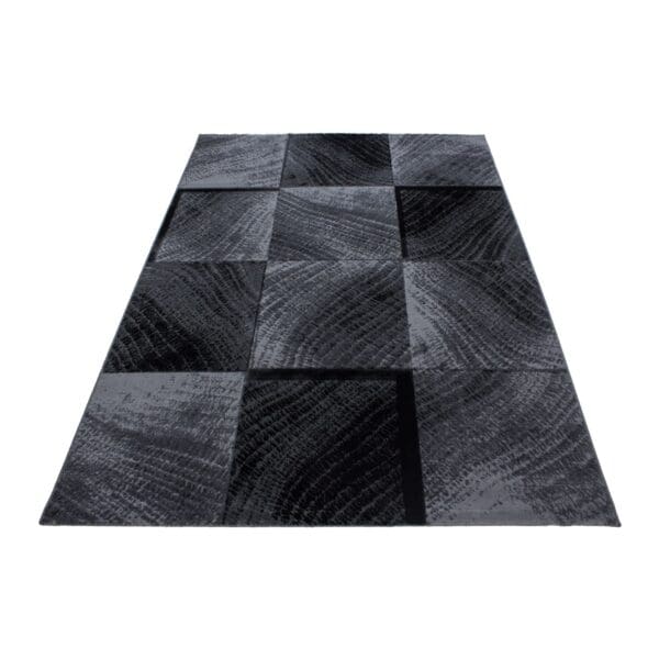 2457.jpg Laagpolig Vloerkleed Vierkant Design Zwart