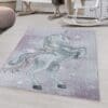 Kindervloerkleed Unicorn Design Laagpolig Paars