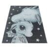 3393.jpg Kindervloerkleed Draak Design Laagpolig Blauw