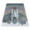 Kindervloerkleed Raket Design Laagpolig Blauw