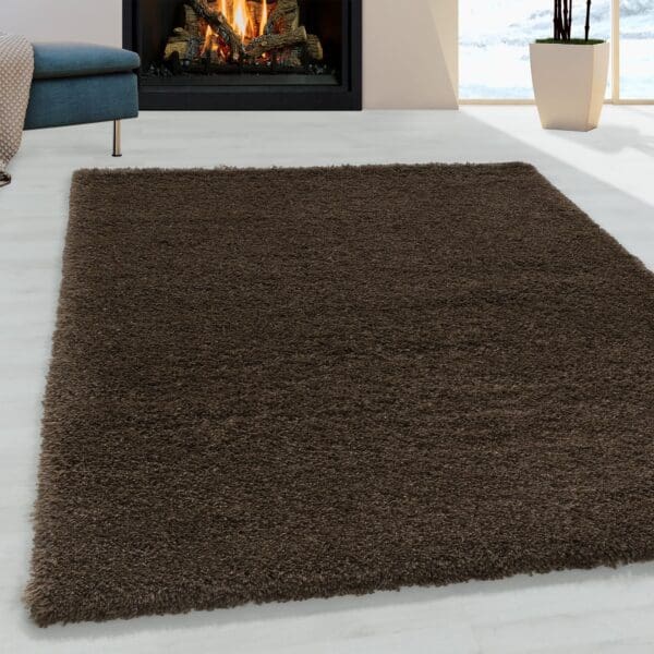 3723.jpg Hoogpolig Modern Zacht Vloerkleed Bruin/Terra