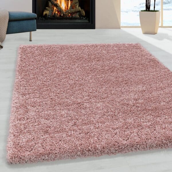 3784.jpg Modern Hoogpolig Zacht Vloerkleed Roze