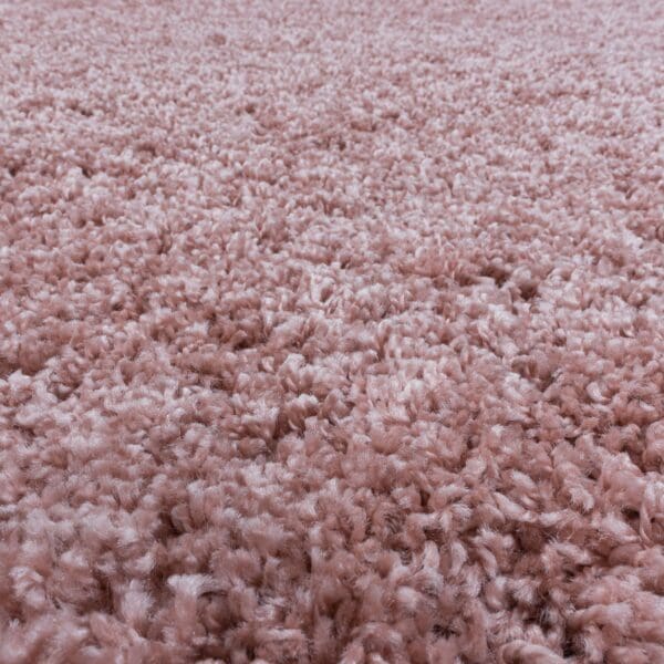 Rond Vloerkleed Modern Hoogpolig Zacht Roze