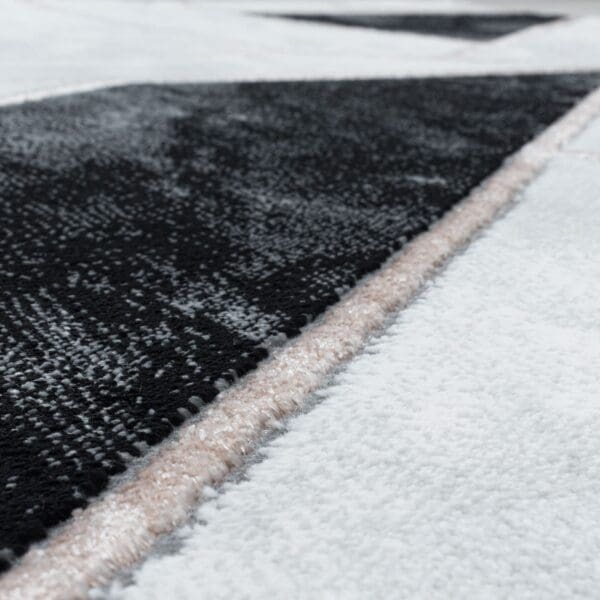 Loper Vloerkleed Marmer Laagpolig Grafisch Design Zilver Bruin/Terra