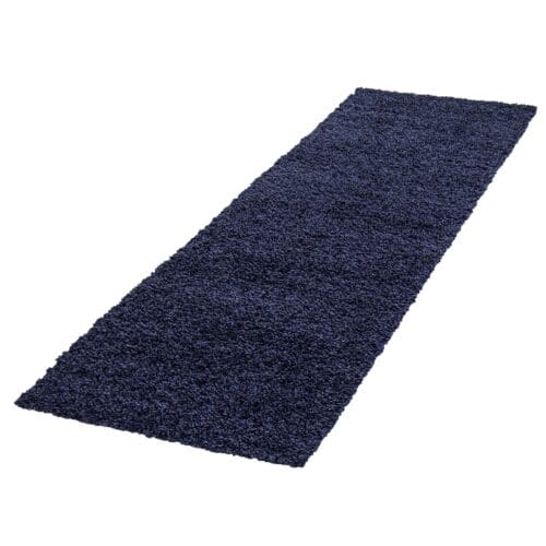 Loper Vloerkleed Modern Hoogpolig Zacht Blauw