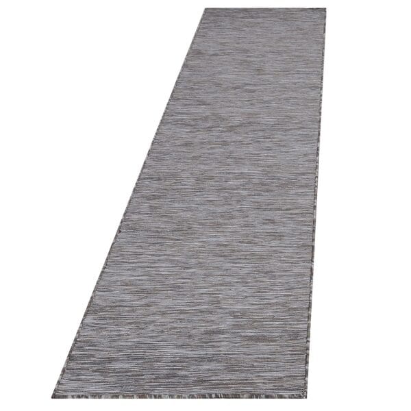 Buitenvloerkleed Loper Naturel Platgeweven Taupe