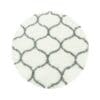 Rond Vloerkleed Modern Hoogpolig Grafisch Design Créme
