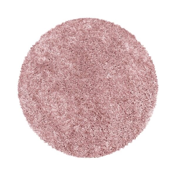 Rond Vloerkleed Modern Hoogpolig Zacht Roze
