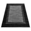 Loper Vloerkleed Vierkant Design Zwart