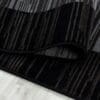 Loper Vloerkleed Vierkant Design Zwart