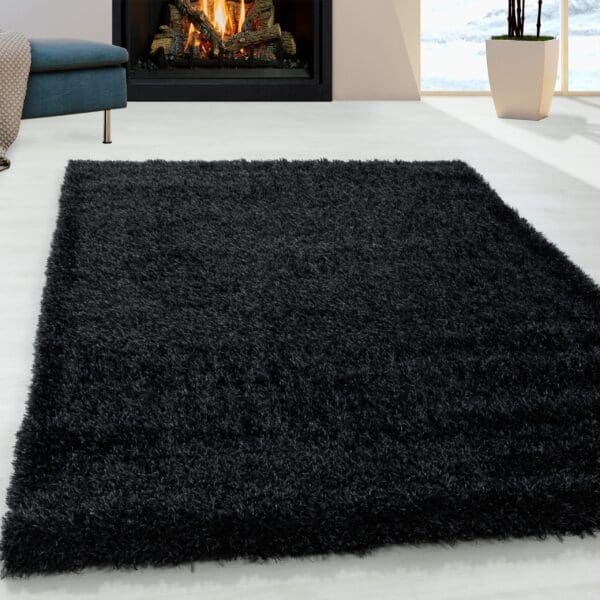 4396-scaled-1.jpg Modern Hoogpolig Zacht Vloerkleed Zwart