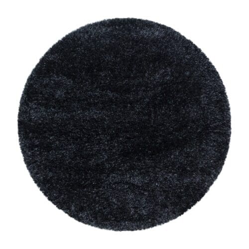 4399-scaled-1.jpg Rond Vloerkleed Modern Hoogpolig Zacht Zwart