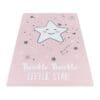 Kindervloerkleed Twinkle Twinkle Little Star voor Kinderkamer Roze