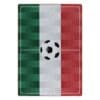 Kindervloerkleed Voetbalveld met Italiaanse Vlag voor Kinderkamer Wit