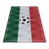 Kindervloerkleed Voetbalveld met Italiaanse Vlag voor Kinderkamer Wit