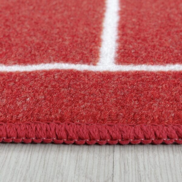 Kindervloerkleed Voetbalveld met Italiaanse Vlag voor Kinderkamer Wit