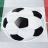 Kindervloerkleed Voetbalveld met Italiaanse Vlag voor Kinderkamer Wit