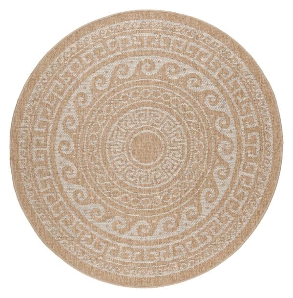 Rond jute buitenkleed - Summer Azteca Beige