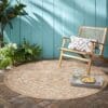 Rond jute buitenkleed - Summer Azteca Beige