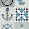 Kindervloerkleed Kapitein Design voor Kinderkamer Grijs