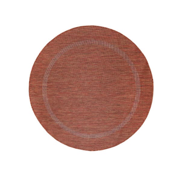 Rond binnen- en buitenkleed - Edge Line Bruin/Terra