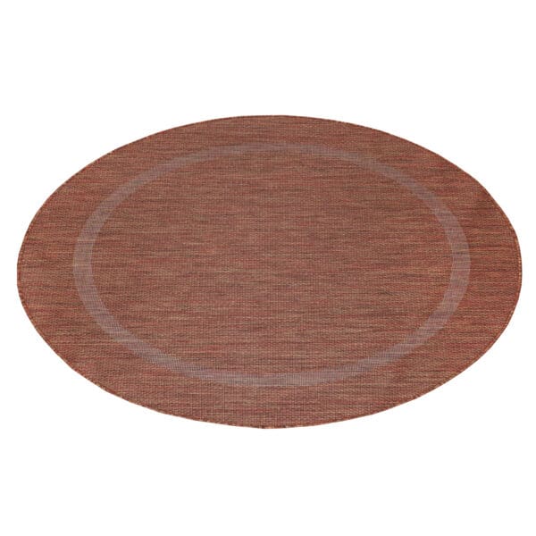 Rond binnen- en buitenkleed - Edge Line Bruin/Terra